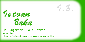 istvan baka business card